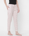 Shop Women's White All Over Flamingo Printed Lounge Pants-Full