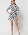 Shop Women's White All Over Floral Printed Dress-Full