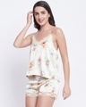 Shop Women's White All Over Floral Printed Nightsuit-Full