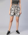 Shop Women's White All Over Floral Printed Shorts-Front