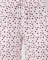 Shop Women's White All Over Heart Printed Lounge Pants