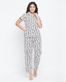 Shop Women's White All Over Hello Kitty Printed Nightsuit