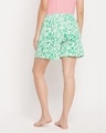 Shop Women's White All Over Leaves Printed Shorts-Full