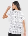 Shop Women's White All Over Mickey Printed Boyfriend T-shirt-Design