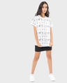 Shop Women's White All Over Mickey Printed Boyfriend T-shirt-Full
