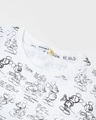 Shop Women's White All Over Mickey Printed Boyfriend T-shirt