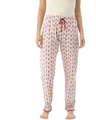Shop Women's White All Over Printed Cotton Lounge Pants-Front
