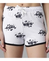 Shop Women's White All Over Printed Lounge Shorts-Full