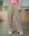 Shop Women's White All Over Printed Oversized Pyjamas-Front