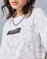 Shop Women's White Snoopy All Over Printed Oversized T-shirt