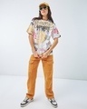 Shop Women's White All Over Printed Oversized T-Shirt