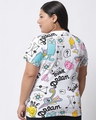 Shop Women's White All Over Printed Plus Size T-shirt-Design