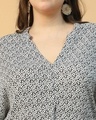 Shop Women's White All Over Printed Plus Size Top