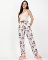 Shop Women's White Mickey All Over Printed Pyjamas-Full