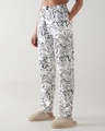 Shop Women's White All Over Printed Pyjamas-Front