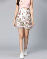 Shop Women's White & Red All Over Printed Shorts-Front
