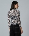 Shop Women's White & Black All Over Printed Slim Fit Short Top-Design