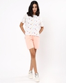 Shop Women's White All Over Printed Relaxed Fit T-shirt-Full