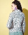 Shop Women's White and Black Doodle Graphic Printed Jacket-Full