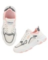 Shop Women's White & Pink Stellify Star Casual Shoes