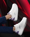 Shop Women's White & Purple Sneakers-Front