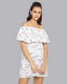Shop Women's White Animal Printed Relaxed Fit Dress-Design
