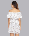 Shop Women's White Animal Printed Relaxed Fit Dress-Full