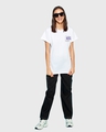 Shop Women's White Anti Hero Graphic Printed Boyfriend T-shirt-Full