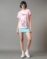Shop Women's Pink & White Attempting To Adult Graphic Printed Boyfriend T-shirt-Full