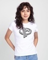 Shop Women's White Avengers 3D (AVL) Graphic Printed Slim Fit T-shirt-Front