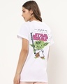 Shop Women's White Baby Yoda Back Graphic Printed Boyfriend T-shirt-Design