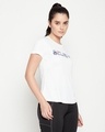 Shop Women's White Believe Typography Activewear T-shirt-Design