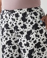 Shop Women's White & Black All Over Printed Plus Size Pyjamas
