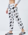 Shop Women's White & Black All Over Printed Pyjamas-Front