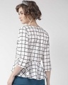 Shop Women's White & Black Checked Wrap Top-Design