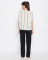 Shop Women's White & Black Striped Nightsuit-Design