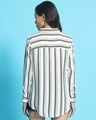 Shop Women's White & Black Striped Oversized Shirt-Full