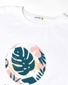 Shop Women's White Bloom Wildly Graphic Printed Boyfriend T-shirt