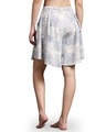 Shop Women's White & Blue Floral Printed Loose Comfort Fit Skorts-Full