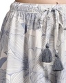 Shop Women's White & Blue Floral Printed Loose Comfort Fit Skorts