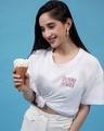 Shop Women's White Boss Babe Typography T-shirt