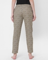 Shop Women's White & Brown All Over Animal Printed Lounge Pants-Design