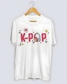 Shop Women's White BST K-Pop Typography T-shirt-Full