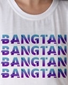 Shop Women's White BTS Bangtan Typography T-shirt-Design