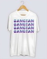 Shop Women's White BTS Bangtan Typography T-shirt-Full
