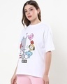 Shop Women's White BTS Graphic Printed Oversized T-shirt-Design