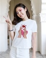 Shop Women's White BTS K-Drama Hearts Graphic Printed T-shirt-Front