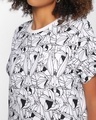 Shop Women's White Bugs Bunny All Over Printed Boyfriend T-shirt