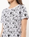 Shop Women's White Bugs Bunny All Over Printed T-shirt