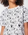 Shop Women's White Bugs Bunny All Over Printed T-shirt